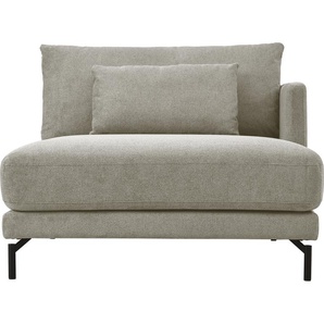 Chaiselongue INOSIGN Tarek Sofas Gr. B/H/T: 157 cm x 85 cm x 110 cm, Struktur grob, Chaiselongue rechts, beige (creme) Chaiselongues mit losen Rückenkissen