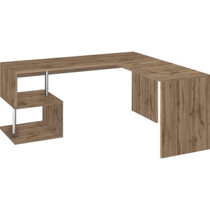 INOSIGN Eckschreibtisch Esse, Schreibtisch im modernen Design, mit oder ohne Monitoraufsatz Breite 180/160 cm, Made in Italy