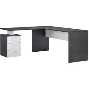 INOSIGN Eckschreibtisch New Selina, Schreibtisch, Schubkästen, mit oder ohne Monitoraufsatz, B 180/160 cm