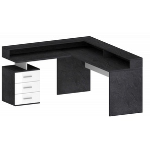 INOSIGN Eckschreibtisch New Selina, Schreibtisch, Schubkästen, mit oder ohne Monitoraufsatz, B 180/160 cm