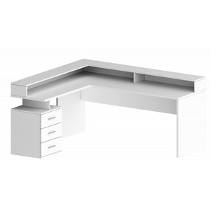 INOSIGN Eckschreibtisch New Selina, Schreibtisch, Schubkästen, mit oder ohne Monitoraufsatz, B 180/160 cm
