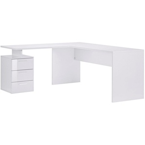 INOSIGN Eckschreibtisch New Selina, Schreibtisch, Schubkästen, mit oder ohne Monitoraufsatz, B 180/160 cm