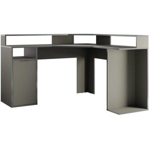 INOSIGN Eckschreibtisch Omaha, Gamingtisch mit Tür, Towerfach und Monitorablage, Breite 139 cm