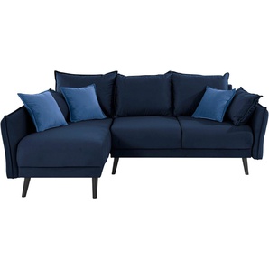 INOSIGN Ecksofa Asra L-Form, incl. Bettfunktion und Bettkasten, Seitentasche im Armteil, Federkern