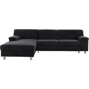 Ecksofa INOSIGN Sofas Gr. B/H/T: 251 cm x 72 cm x 80 cm, Microfaser PRIMABELLE, Recamiere links, ohne Bettfunktion, schwarz Ecksofas wahlweise mit Bettfunktion