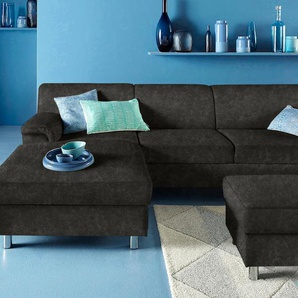 Ecksofa INOSIGN Sofas Gr. B/H/T: 251 cm x 72 cm x 80 cm, Microfaser PRIMABELLE, Recamiere links, mit Bettfunktion, schwarz Ecksofas wahlweise mit Bettfunktion