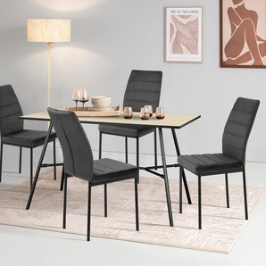 INOSIGN Essgruppe CANNINGTONEG, (Esszimmer, Essgruppe, Sitzgruppe TOPSELLER), Metall Gestell, Tischplatte MDF mit Melaminbeschichtung, s Choice