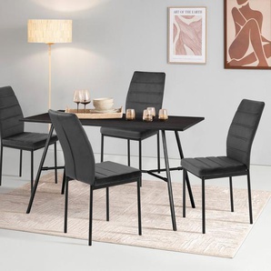 INOSIGN Essgruppe CANNINGTONEG, (Esszimmer, Essgruppe, Sitzgruppe TOPSELLER), Metall Gestell, Tischplatte MDF mit Melaminbeschichtung, s Choice