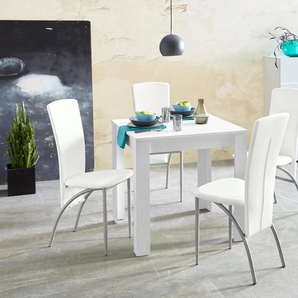 INOSIGN Essgruppe LynnNico, (Set, 5-tlg), Tischbreite 80 cm, Belastbarkeit 120 KG