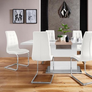 INOSIGN Essgruppe Perez/Lola, (Set, 5-tlg), mit 4 Stühlen, Tisch ausziehbar, Breite 160-200 cm