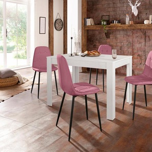 INOSIGN Essgruppe, (Set, 5-tlg), mit Esstisch 120 cm breit