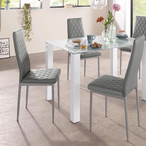 INOSIGN Essgruppe, (Set, 5-tlg), mit Glastisch, Breite 120 cm