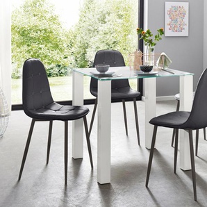INOSIGN Essgruppe, (Set, 5 tlg.), mit Glastisch, Breite 80 cm