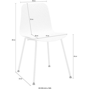 INOSIGN Esszimmerstuhl Esrange (2 St), im 2er Set erhältlich, mit Sitzschale aus Kunststoff, Sitzhöhe 45 cm