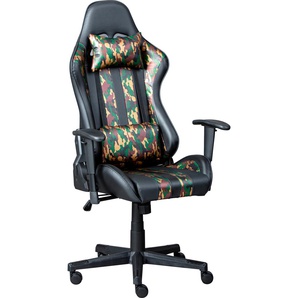 Gaming-Stuhl INOSIGN Stühle Gr. B/H/T: 70 cm x 127 cm x 48 cm, grün (schwarz, grün, beige, braun) Gamingstühle