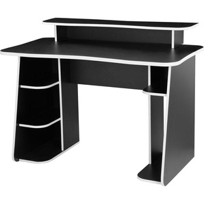 INOSIGN Gamingtisch GAME, Computertisch, Schreibtisch, Towerfach, Monitoraufsatz, ergonomisch geschwungene Tischplatte, Breite 120 oder 150 cm