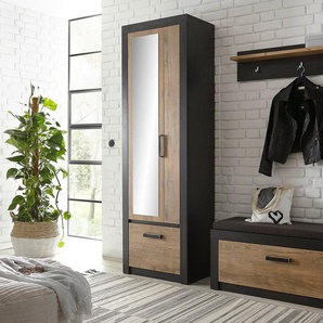 INOSIGN Garderoben-Set BRÜGGE, (Komplett-Set, 3-St., bestehend aus Garderobenschrank mit Spiegel, Garderobenbank und)