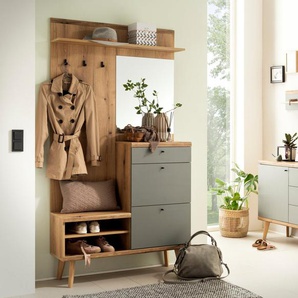 INOSIGN Garderoben-Set Mavas, Garderobe mit Stauraum, Garderobenschrank im Scandic Design, (Set, 3-St), ausreichend Stauraum, für kleine Räume geeignet, 237 cm breit