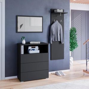 INOSIGN Garderoben-Set PARIS/ TOKYO, (Komplett-Set, 3-St), Garderoben- Set Breite 140cm, hochkant oder quer montierbar Spiegel