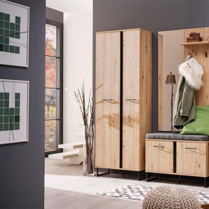 INOSIGN Garderoben-Set Sardinia, (Set, 5-St., Garderobenschrank, Schuhkommode, Schuhbank, Garderobenpaneel, Spiegel)
