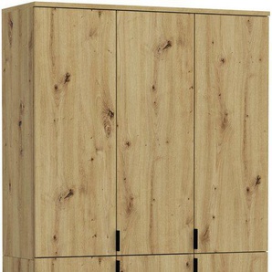 INOSIGN Garderoben-Set Trondheim, 91 cm, best. aus 2 Schränken, 6 Türen, 15 Fächer, (Set, 2-St), inkl. ausziehbarer Kleiderstange, Garderobenschrank, Kleiderschrank