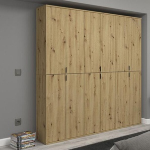 INOSIGN Garderoben-Set Trondheim, Breite 183 cm, best. aus 3 Schränken, 12 Türen, 27 Fächer, (Set, 3-St), inkl. ausziehbarer Kleiderstange, Garderobenschrank, Kleiderschrank
