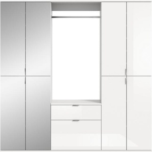 INOSIGN Garderoben-Set Trondheim, Breite 183 cm, 5-teilig, bestehend aus:, (Set, 4-St), 2x Garderobenschrank, 1 Kommode, 1 Garderobenstange, 1 Ablageboden