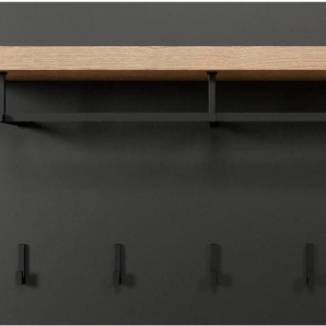 INOSIGN Garderobenpaneel Premont (1 St), elegantes Wandpaneel mit 5 Haken, Kleiderstange - (B/T/H) 90/27/50 cm