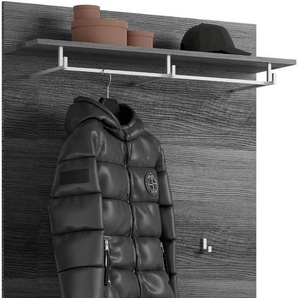 INOSIGN Garderobenpaneel Siena, Breite 90 cm, 3 Haken, 1 Kleiderstange, 1 Ablageboden, Wandpaneel, Paneel, Wandhaken, Wandboard