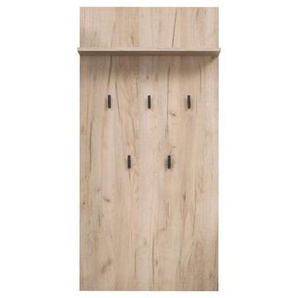 INOSIGN Garderobenpaneel Umbria, Wandregal mit Haken, Wandgarderobe, Aufhänger, mit Regal, Höhe 137 cm, in Grau Eiche