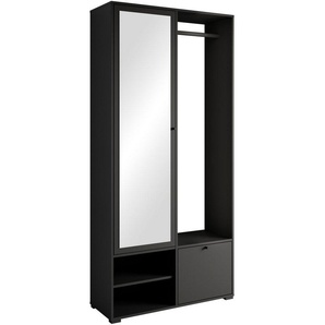 INOSIGN Garderobenschrank,Kompaktgarderobe, Garderoben-Set DINO Garderobenschrank mit Spiegel und Kleiderstange, 90 cm breit