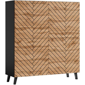 INOSIGN Highboard HIGHBOARD PHUKET (1 St), moderne Kommode mit 4 Türen und 8 Fächern, Breite 120 cm