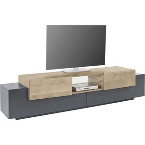 INOSIGN Lowboard Coro,Lowboard,TV-Kommode,TV-Möbel,TV-Bank, mit 2 Klappen, 2 Türen, 1 Glasboden, Breite 220
