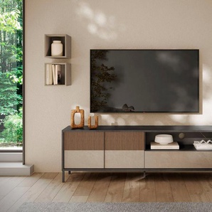 INOSIGN Lowboard Everest Breite 206 cm, TV-Board mit 2 Türen u. 1 Schubkasten, Fernsehtisch, TV-Schrank, Soft/Self Closing, Korpus 22 mm