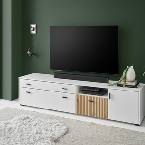 INOSIGN Lowboard Hudson, in moderner Trendfarbe, Griffe aus Metall (Schwarz), Breite 200 cm
