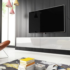INOSIGN Lowboard LOWBOARD VERA, wahlweise mit oder ohne Beleuchtung, Modernes griffloses TV-Board, 180 cm TV-Schrank, stehend und hängend