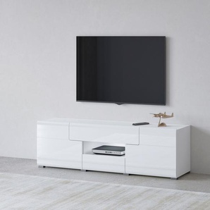 INOSIGN Lowboard Toledo,Breite 159cm, trendige TV-Schrank mit dekorative Fräsungen, TV-Board ohne Beleuchtung, TV-Kommode mit viel Stauraum
