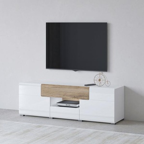 INOSIGN Lowboard Toledo,Breite 159cm, trendige TV-Schrank mit dekorative Fräsungen, TV-Board ohne Beleuchtung, TV-Kommode mit viel Stauraum