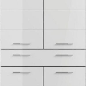 INOSIGN Midischrank Siena, Breite 74cm, 4 Türen, 1 Schubkasten, 4 Fächer, MDF-Front in verschiedenen Farben erhältlich, Badmöbel, Badschrank, Schrank, Bad