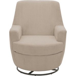 INOSIGN Drehsessel HETTY, Drehsessel mit Wippfunktion und Hocker, Lesesessel, Armsessel (Set, 2-St), mit Dreh/Wippfunktion, mit Federkern, in Cord und Microfaser