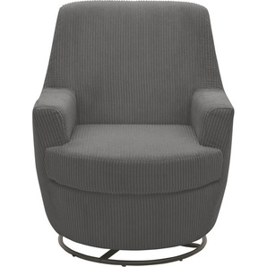 INOSIGN Drehsessel HETTY, Drehsessel mit Wippfunktion und Hocker, Lesesessel, Armsessel (Set, 2-St), mit Dreh/Wippfunktion, mit Federkern, in Cord und Microfaser