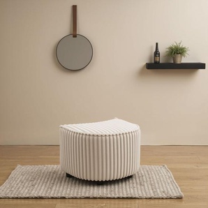 INOSIGN Polsterhocker »AMECA, Hocker, Fußhocker 52 x 47 x 46 cm (BxTxH)«, (1 St.), mit Mega-Cordstoff, sichelförmig