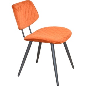 INOSIGN Polsterstuhl, (Set), 1 St., Samtstruktur, Gestell aus Stahlrohr, Sitz und Rücken schaumstoffgepolstert