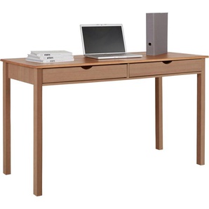 INOSIGN Schreibtisch Gava, aus massiven Kiefernholz, mit praktischen Griffmulden, Breite 140 cm