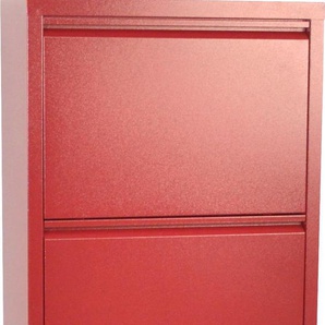 INOSIGN Schuhschrank Melika, aus Metall, 4 Schuhklappen, Höhe 139,5 cm B/H/T: 50 x 15 rot Schuhschränke Garderoben