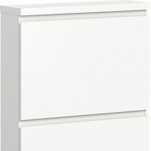 INOSIGN Schuhschrank Skoskap, Tiefe 18cm, 2 Klappen mit Schuhwalze, Platz für 6 Schuhpaare hängend und stehend montierbar, Schuhkipper, Schuhkommode, Schuhregal