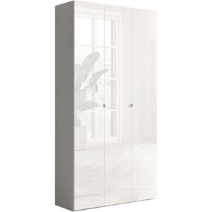 INOSIGN Schuhschrank SMILE Breite 95 cm, Höhe 186 cm, Schuhregal mit 7 Ebenen, Schuhkommode in Weiss Hochglanz Lack