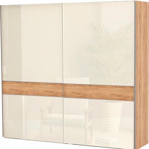 Home affaire Schwebetürenschrank Gala, wahlweise mit oder ohne Spiegel, 230x65x224cm, FSC-zertifiziert (mit 12 Einlegeböden und 4 Kleiderstangen) UV lackiert, kratzfest, hochglänzend, Soft-Close Funktion