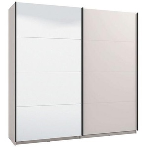 INOSIGN Schwebetürenschrank Lucca, Kleiderschrank mit Spiegel und Glastür, FSC®-zertifiziert wahlweise mit 3 verschiedenen Innenausstattungen, 220x62x217,5cm
