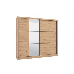INOSIGN Schwebetürenschrank Navara Kleiderschrank mit Spiegel Wäscheschrank Garderobe Kleiderschrank mit Spiegel, FSC®-zertifiziert, 242,5x215,5x61cm
